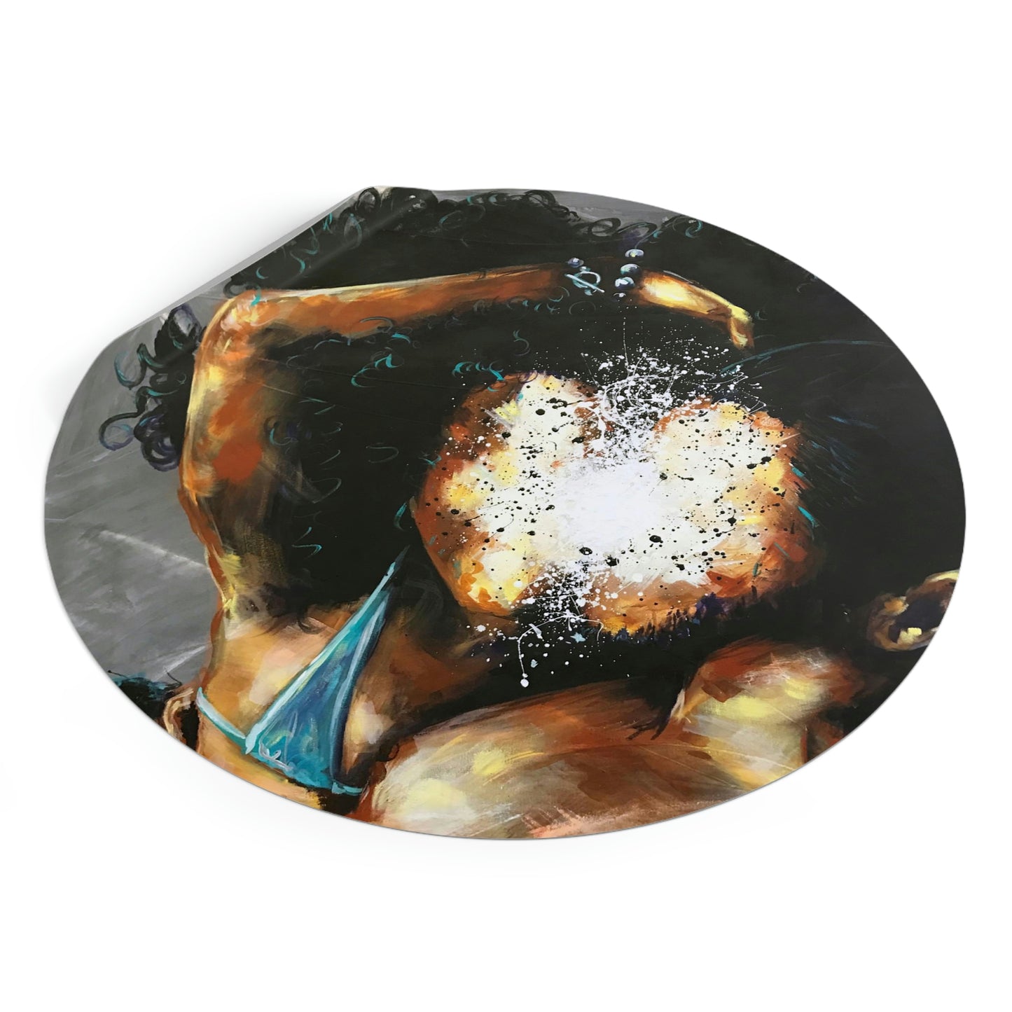 Naturally Black Love III Round Vinyl Stickers
