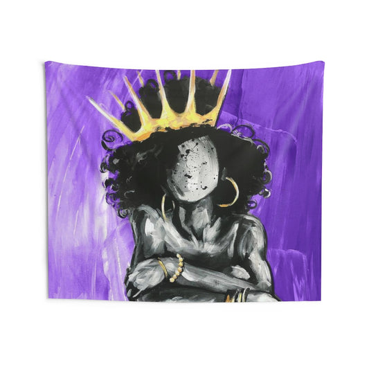 Naturally Queen IX PURPLE Indoor Wall Tapestries