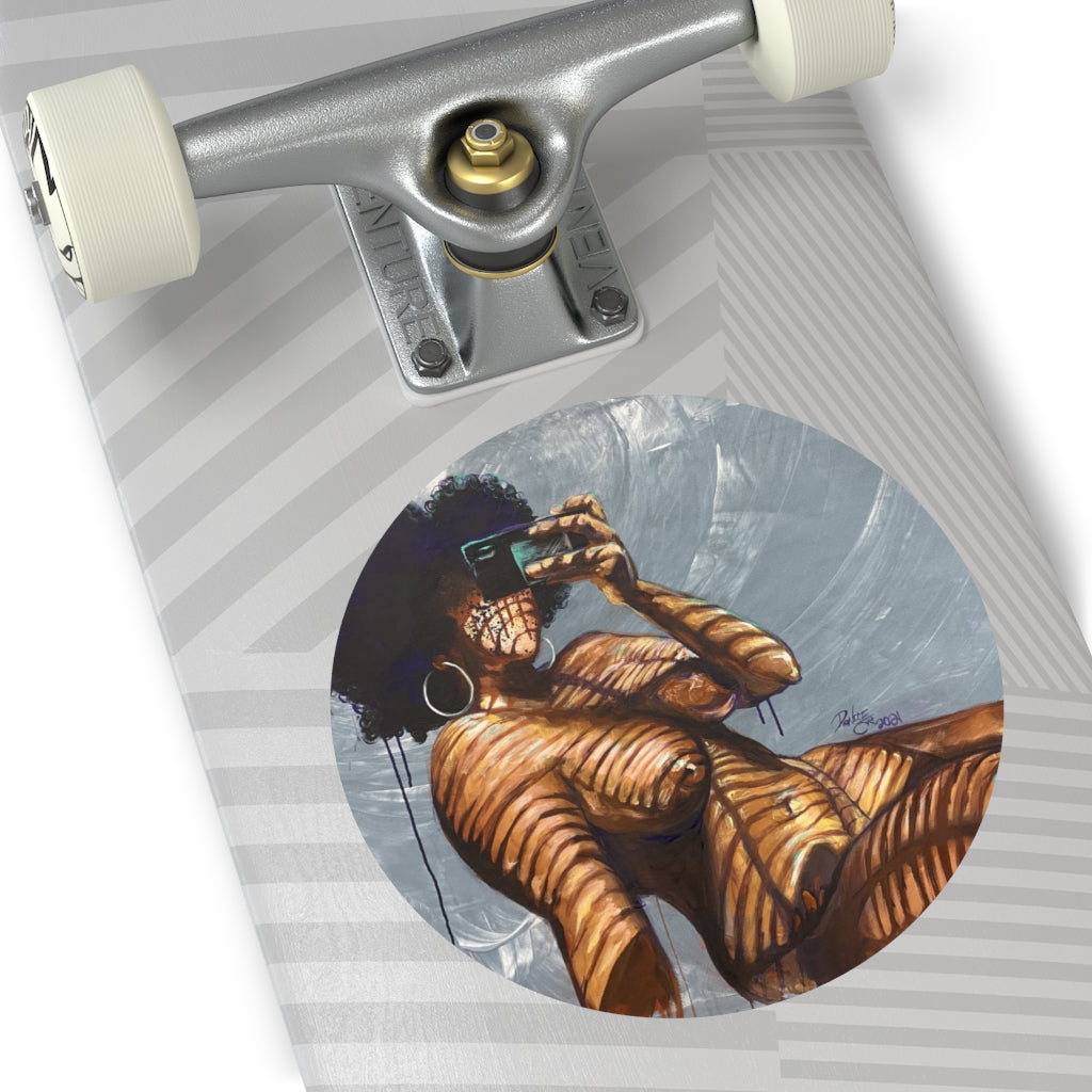 Naturally Nude I Round Vinyl Stickers