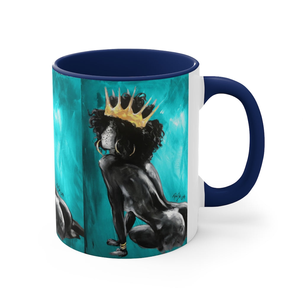 Naturally Queen VIII TEAL Accent Coffee Mug, 11oz
