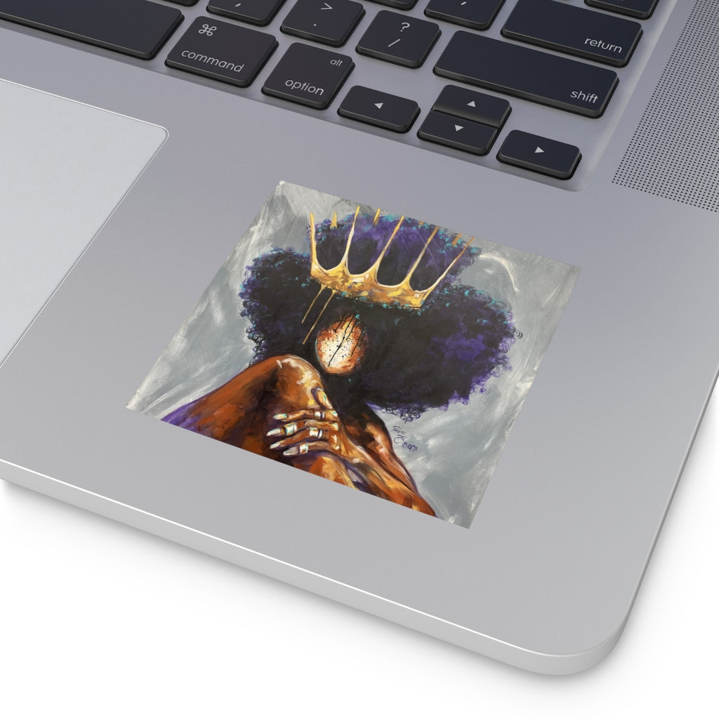 Naturally Queen XVIII Square Vinyl Stickers