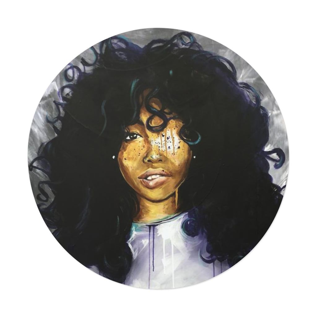 Naturally Sza Round Vinyl Stickers