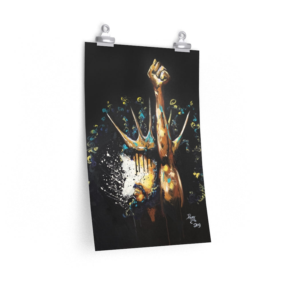 Naturally King Badu Premium Matte vertical posters