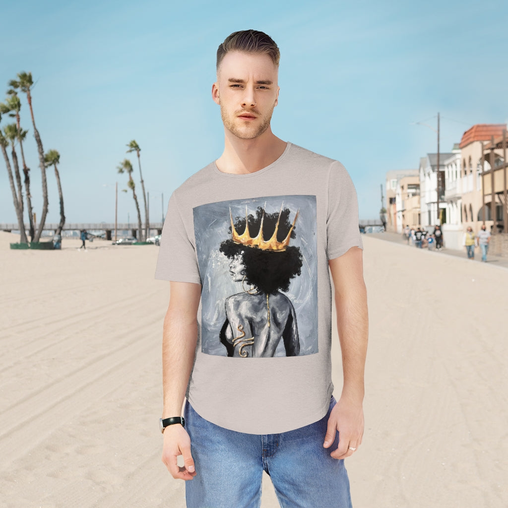 Naturally Queen XXII Men's Jersey Curved Hem Tee