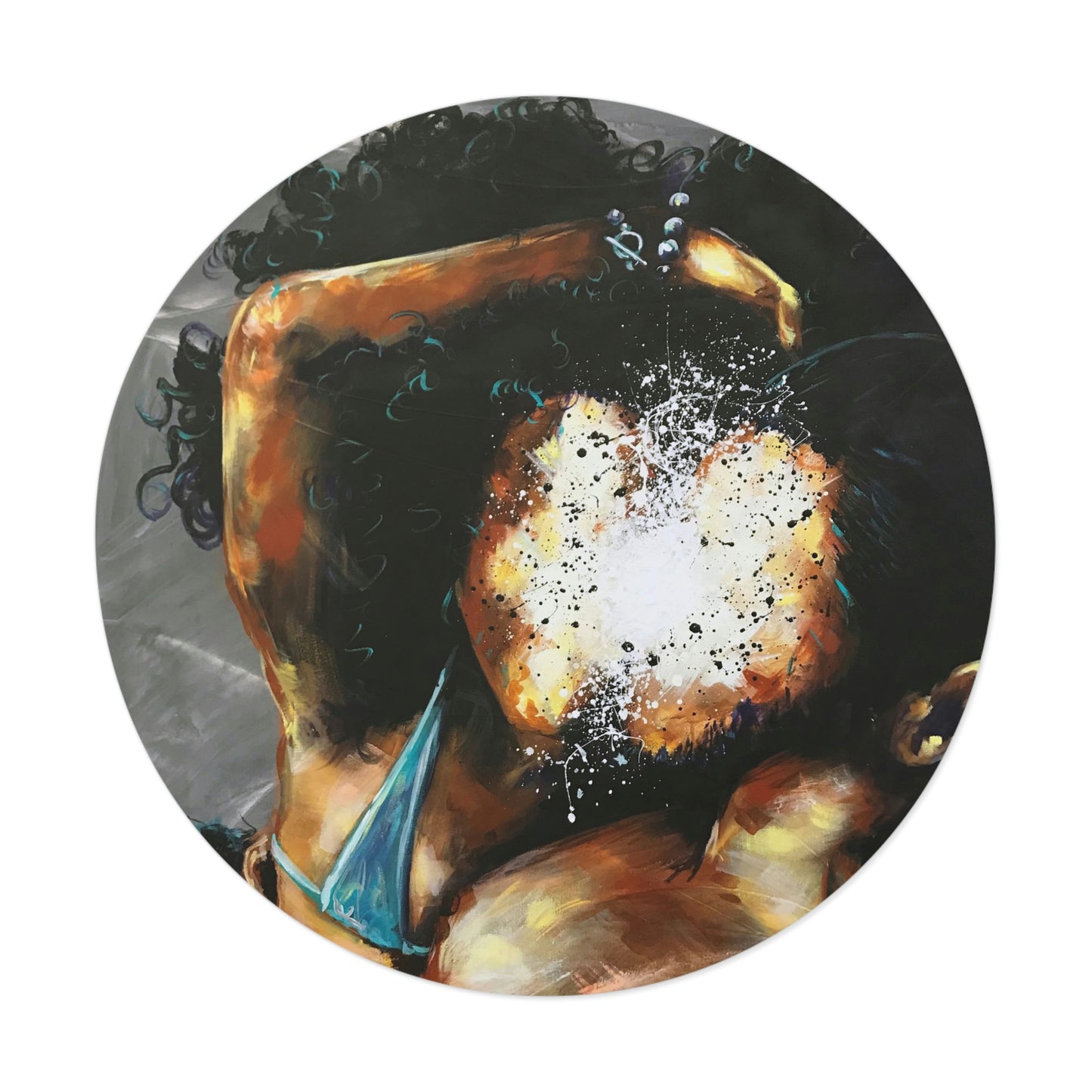 Naturally Black Love III Round Vinyl Stickers