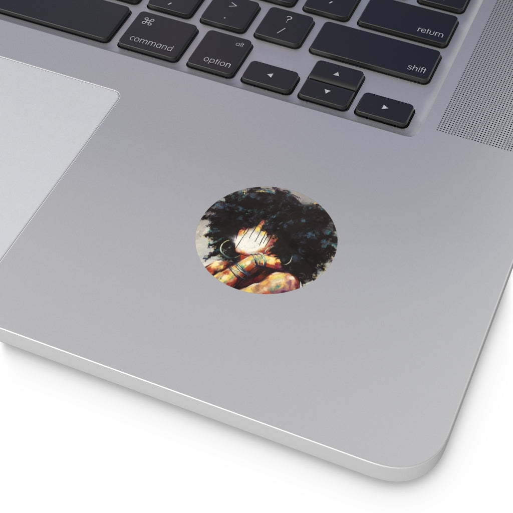 Naturally II Round Vinyl Stickers