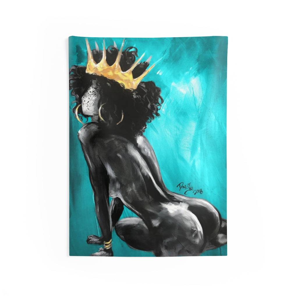 Naturally Queen VIII TEAL Indoor Wall Tapestries