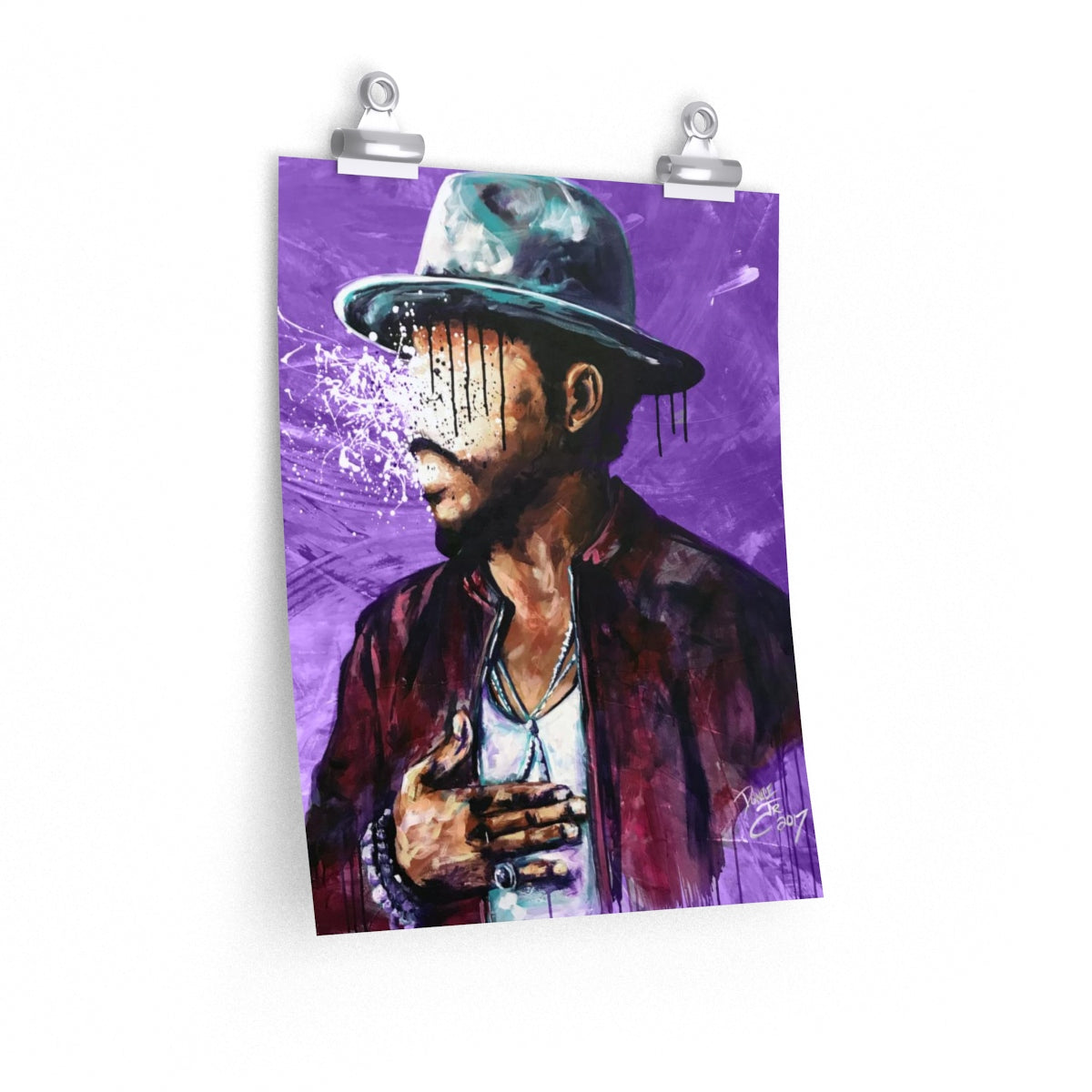 Naturally Charlene PURPLE Premium Matte vertical posters