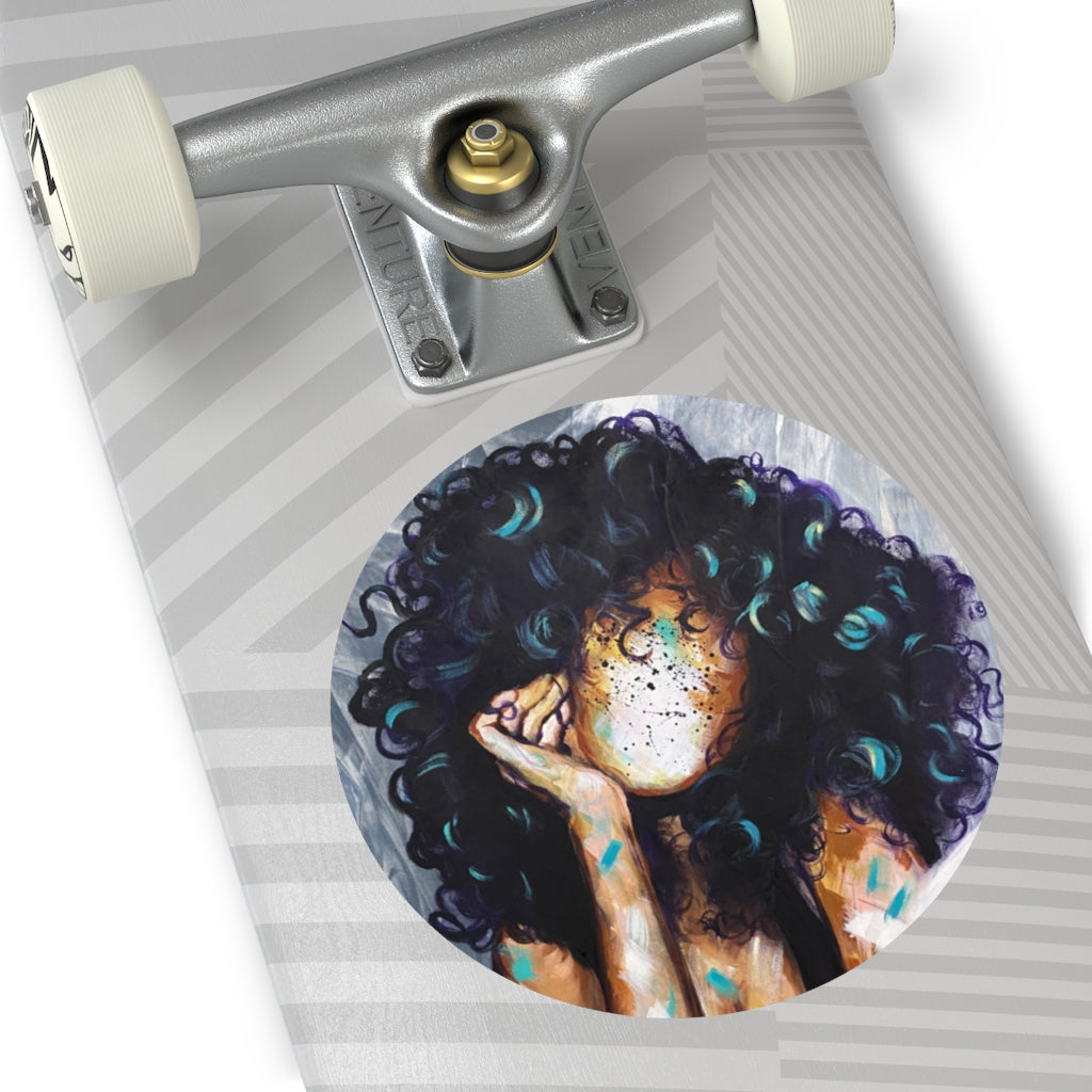 Naturally Kris Round Vinyl Stickers