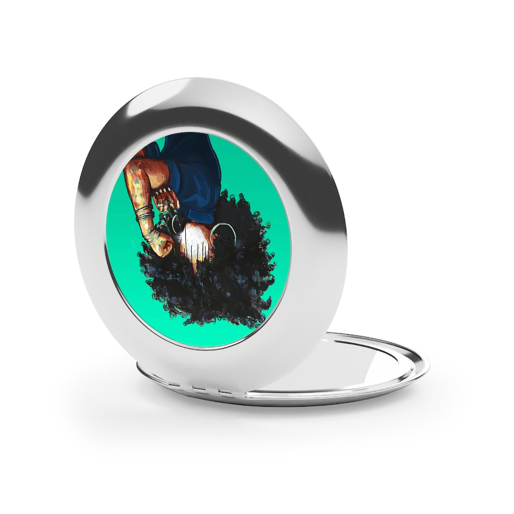 Naturally the Riveter TEAL Compact Travel Mirror