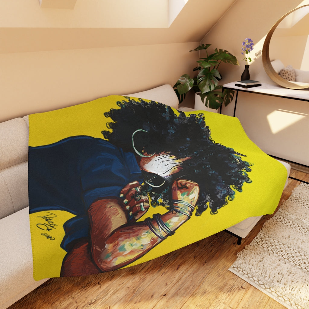 Naturally The Riverter Tan Sherpa Blanket