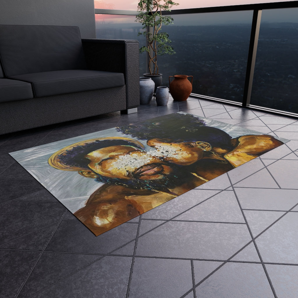 Naturally Black Love IV Outdoor Rug