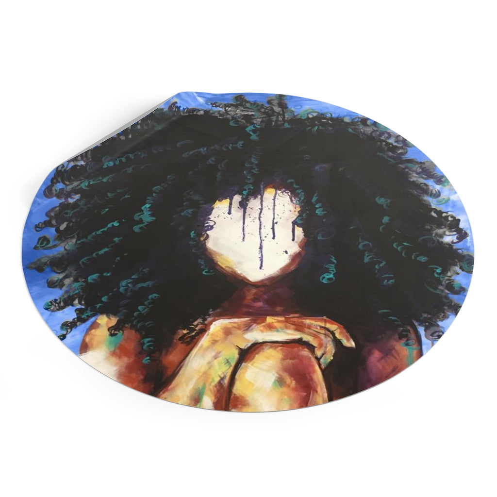 Naturally I BLUE Round Vinyl Stickers