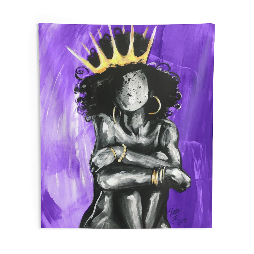 Naturally Queen IX PURPLE Indoor Wall Tapestries