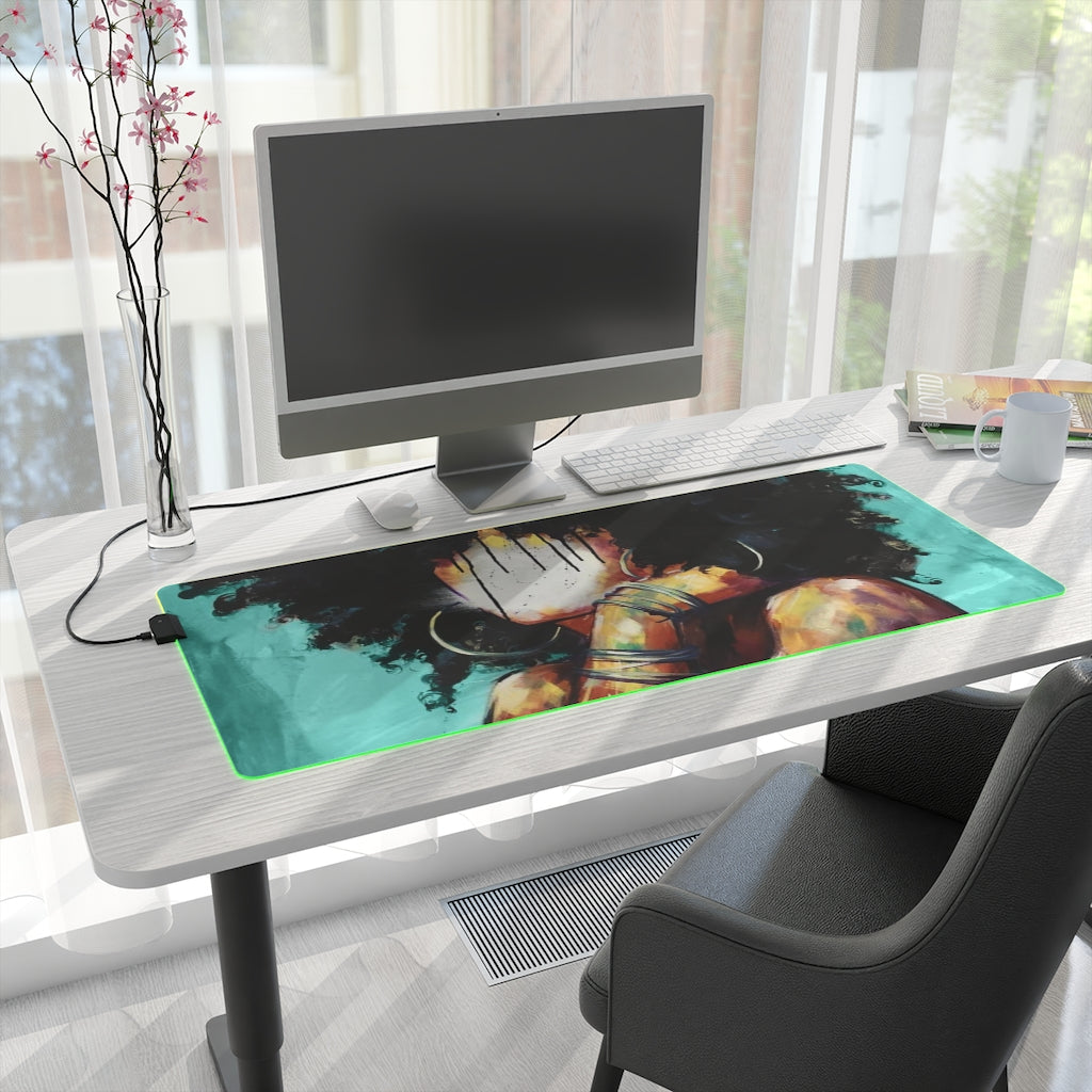 Naturally II TEAL LED Gaming Mouse Pad