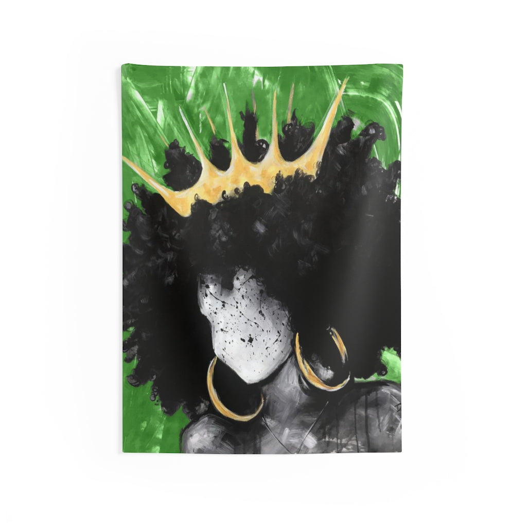Naturally Queen III GREEN Indoor Wall Tapestries