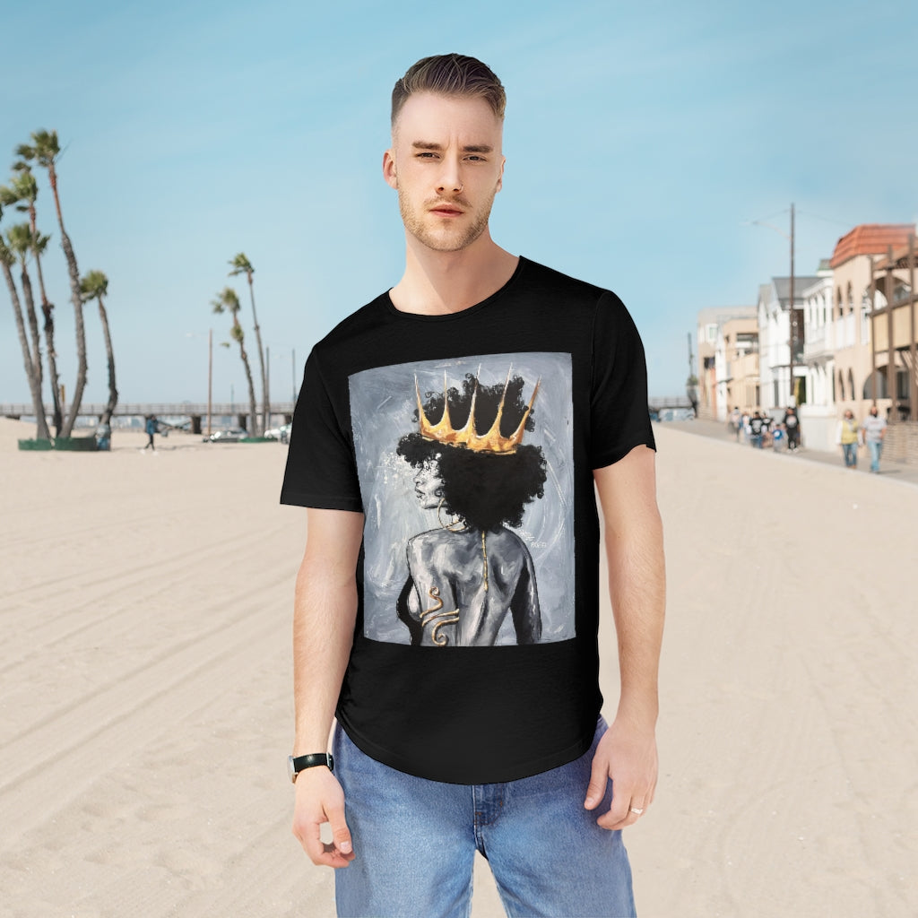 Naturally Queen XXII Men's Jersey Curved Hem Tee