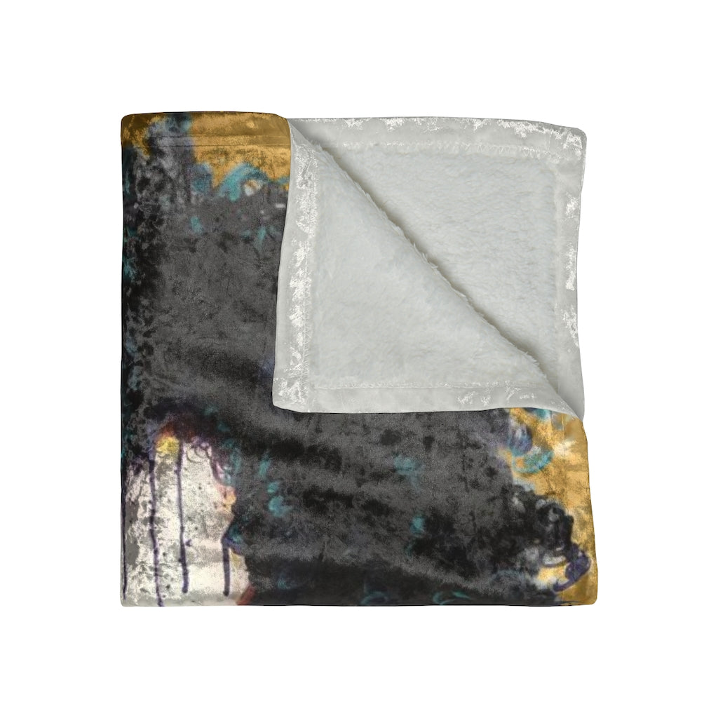 Naturally I GOLD Crushed Velvet Blanket