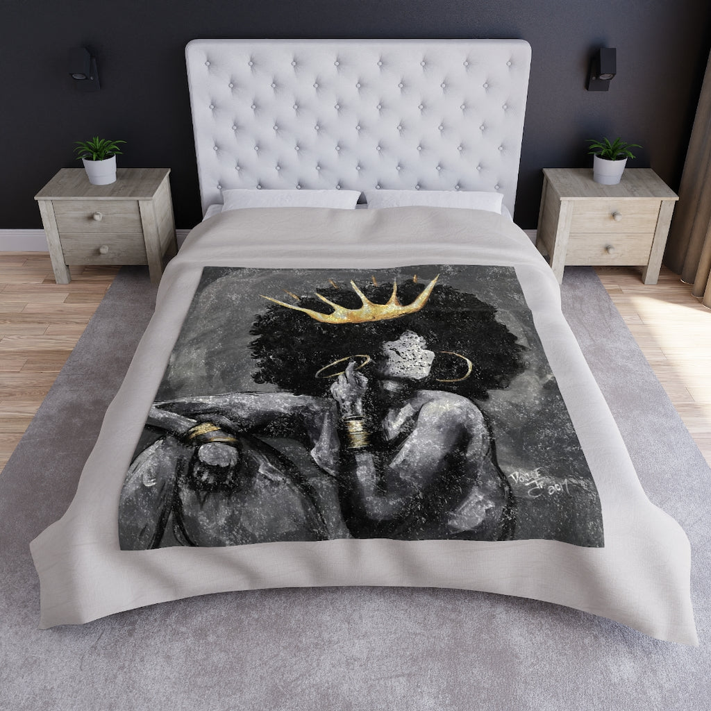 Naturally Queen VI Crushed Velvet Blanket