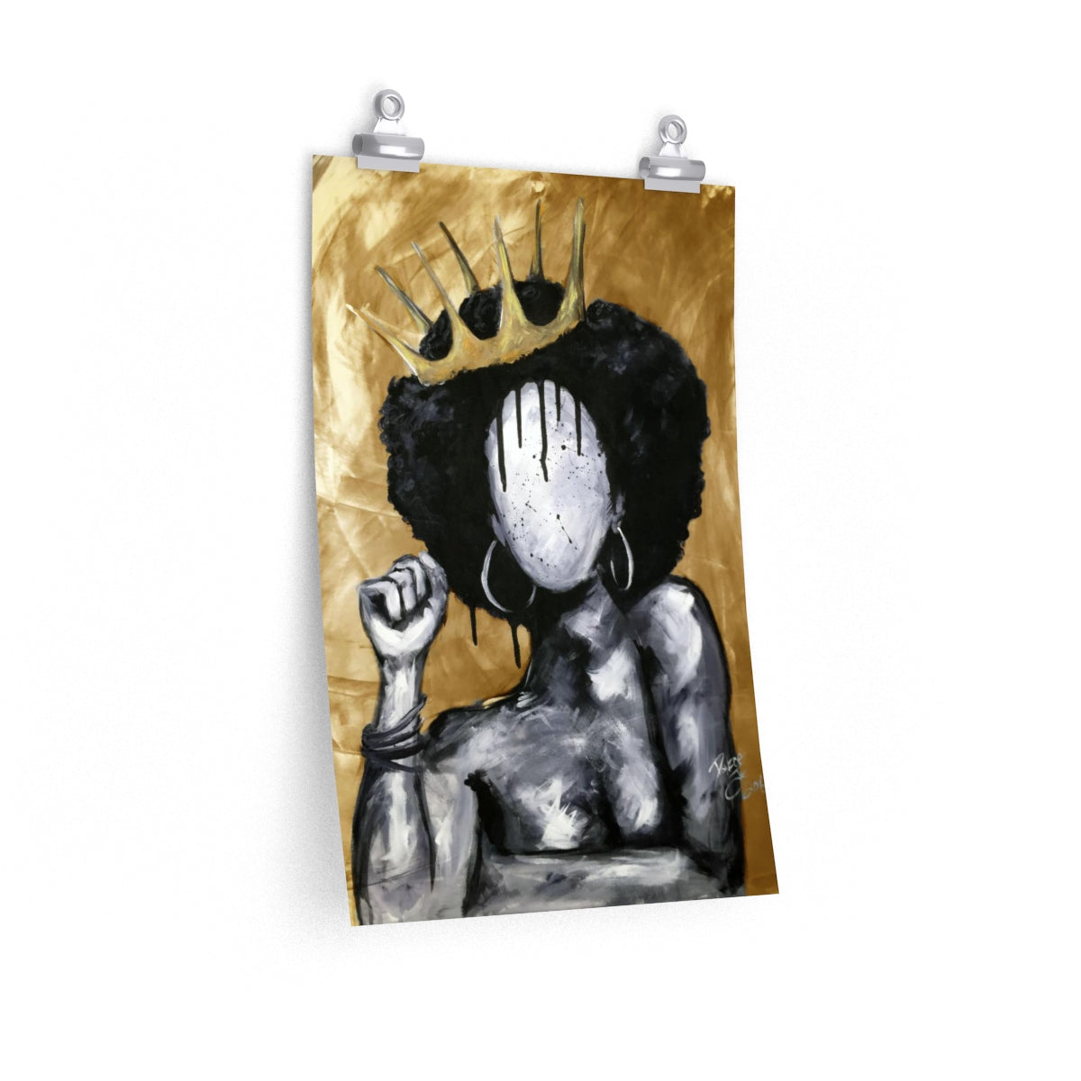 Naturally Queen I GOLD Premium Matte vertical posters
