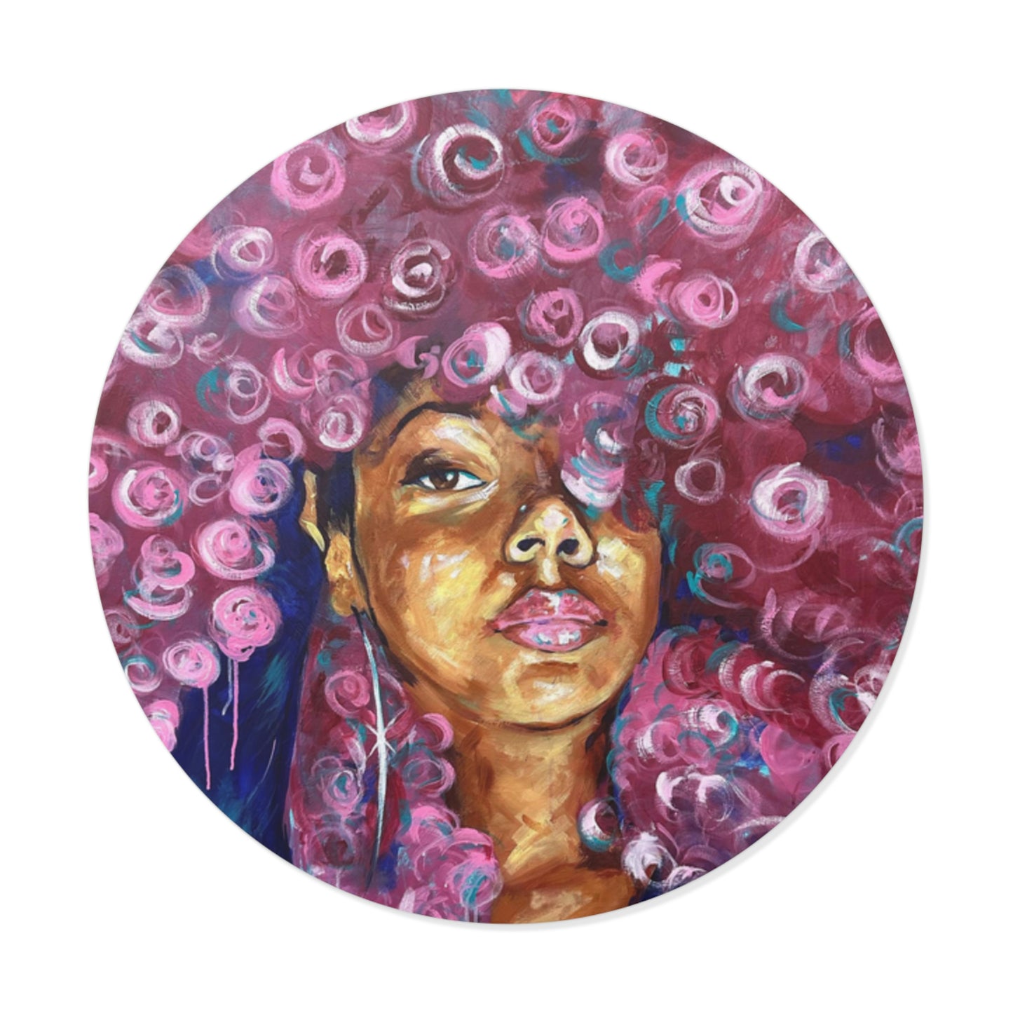 Naturally Rosado Round Vinyl Stickers