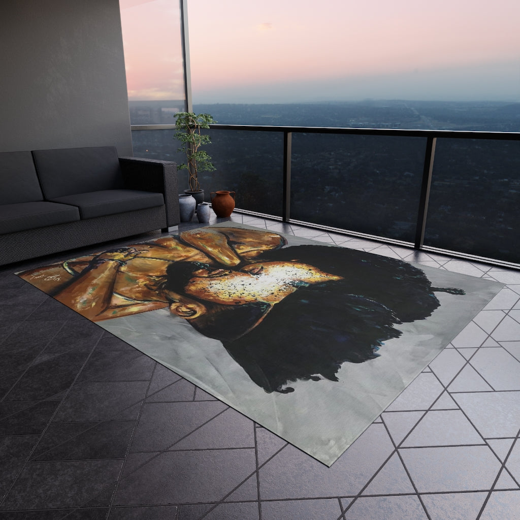 Naturally Black Love VI Outdoor Rug