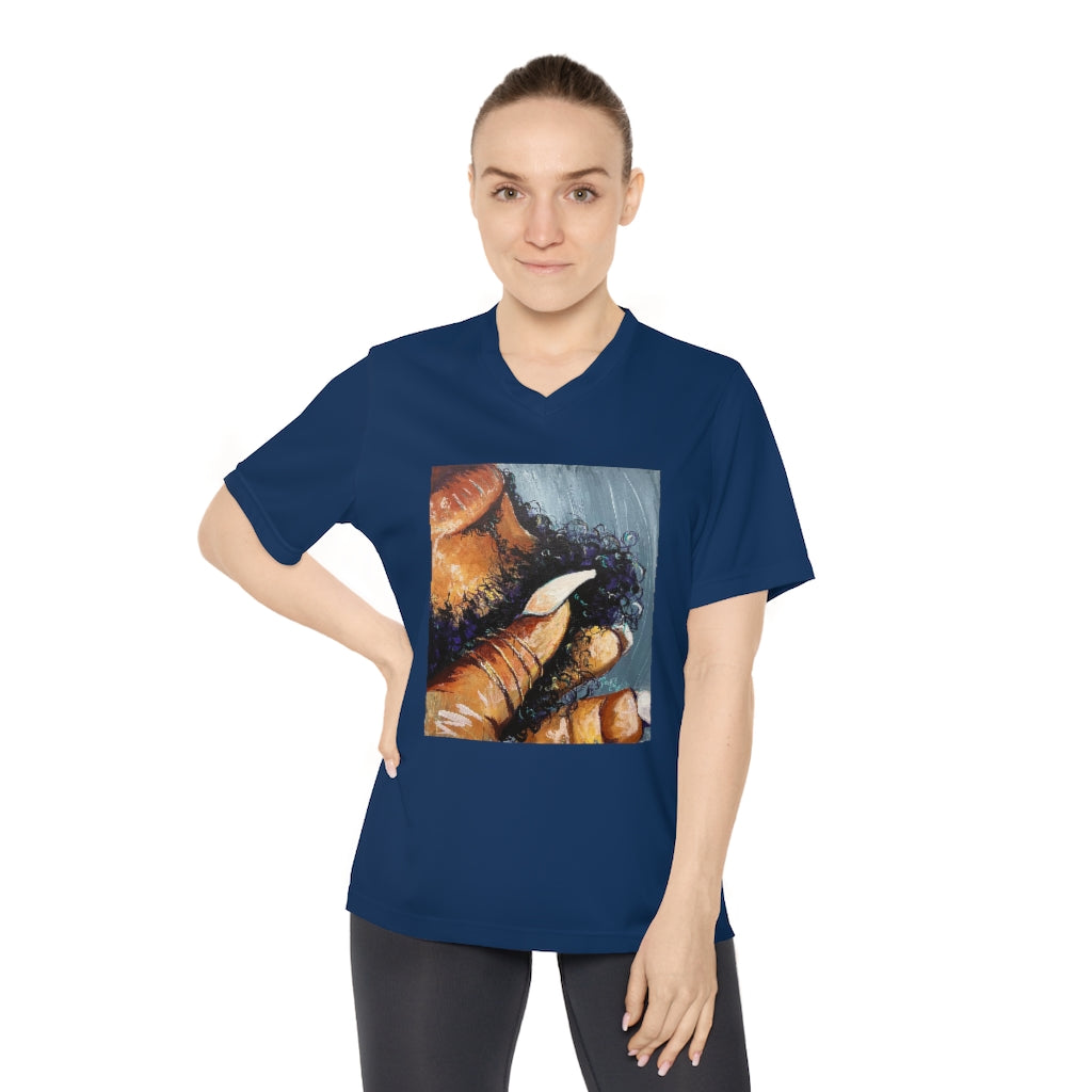 Naturally Black Love X Women's Performance V-Neck T-Shirt