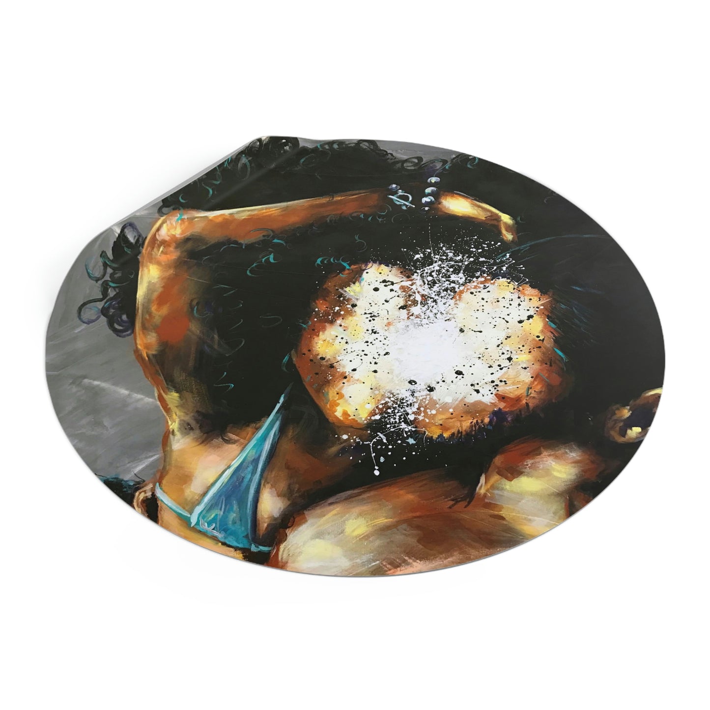 Naturally Black Love III Round Vinyl Stickers