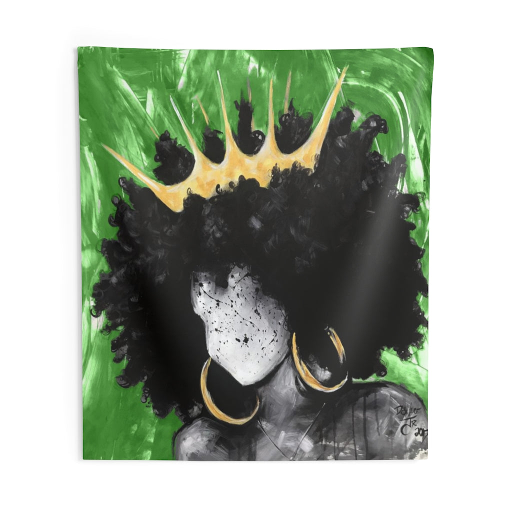 Naturally Queen III GREEN Indoor Wall Tapestries
