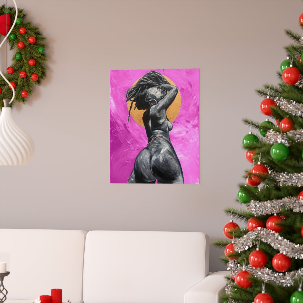 Naturally Nude V PINK Premium Matte vertical posters
