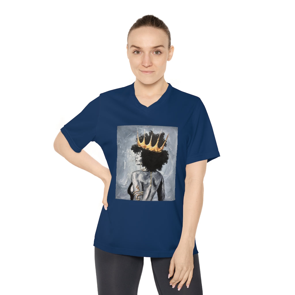 Naturally Queen XXII Women's Performance V-Neck T-Shirt