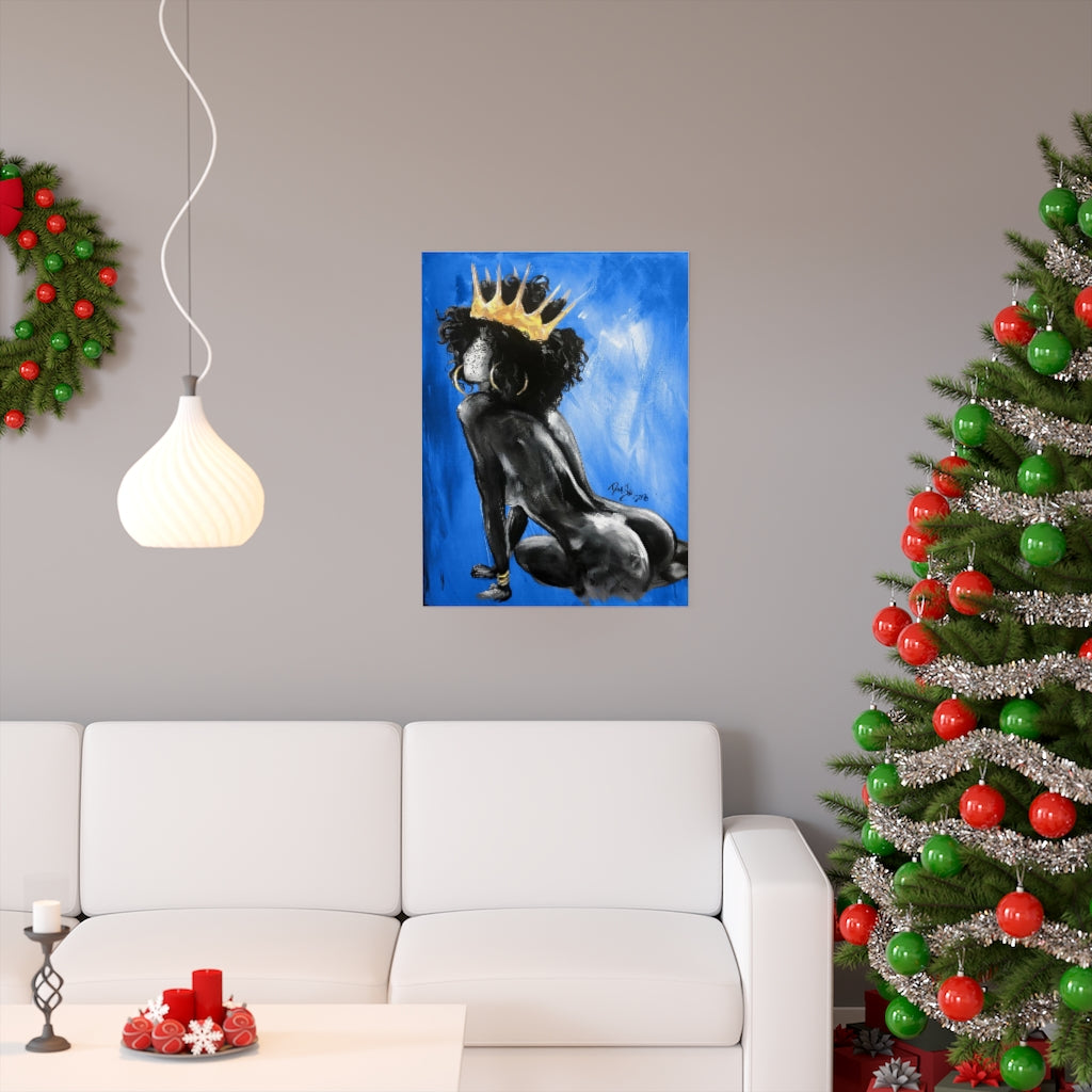 Naturally Queen VIII BLUE Premium Matte vertical posters