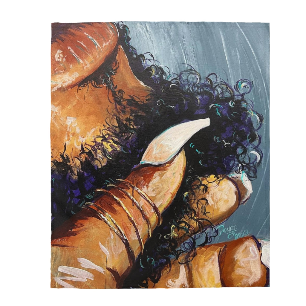 Naturally Black Love X Velveteen Plush Blanket