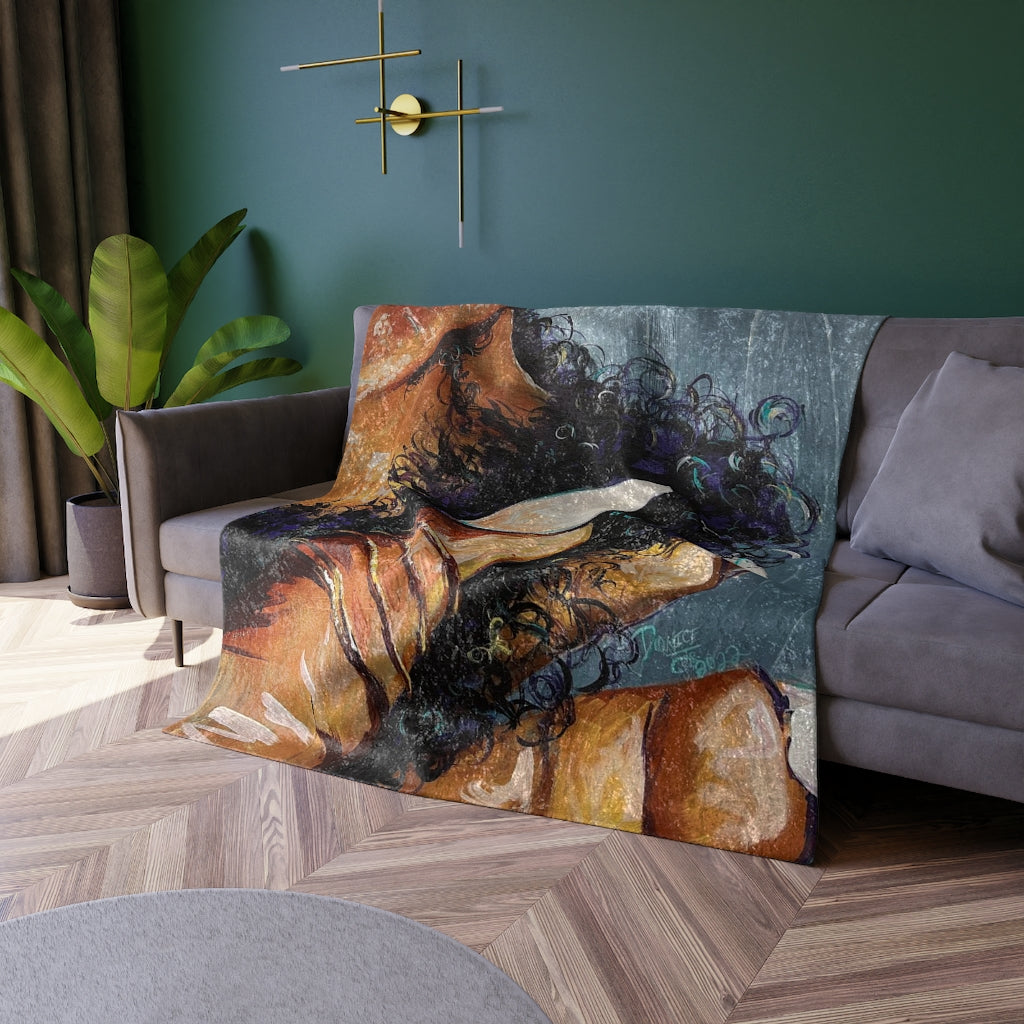 Naturally Black Love X Crushed Velvet Blanket