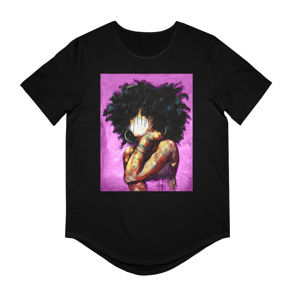 Naturally II PINK Men's Jersey Curved Hem Tee