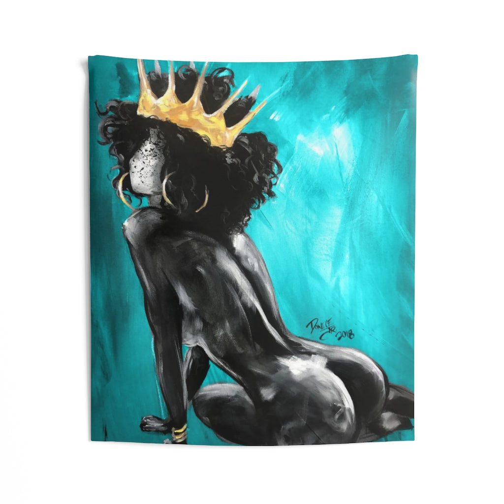 Naturally Queen VIII TEAL Indoor Wall Tapestries