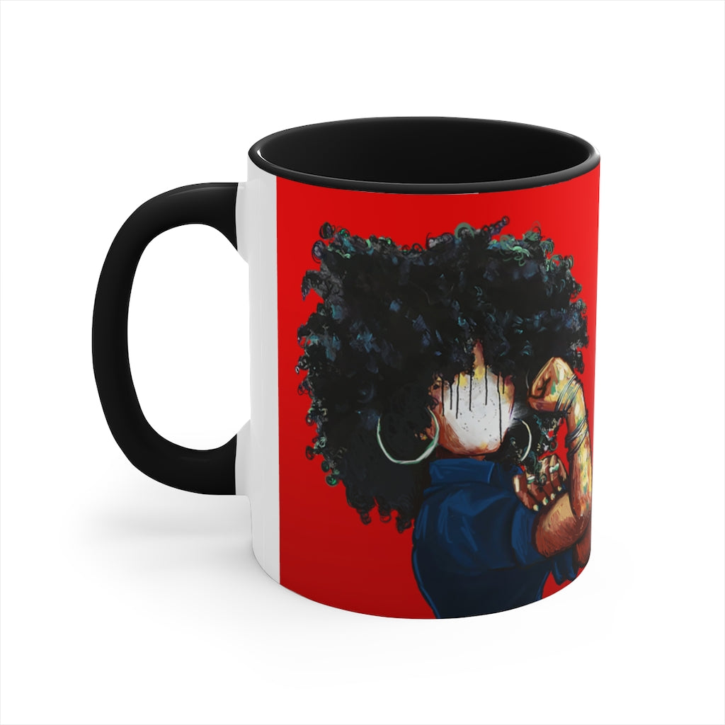 Naturally the Riveter RED Accent Coffee Mug, 11oz