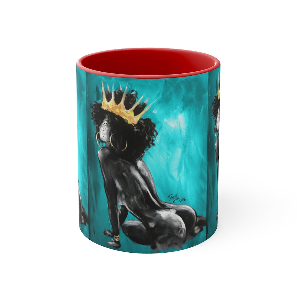 Naturally Queen VIII TEAL Accent Coffee Mug, 11oz