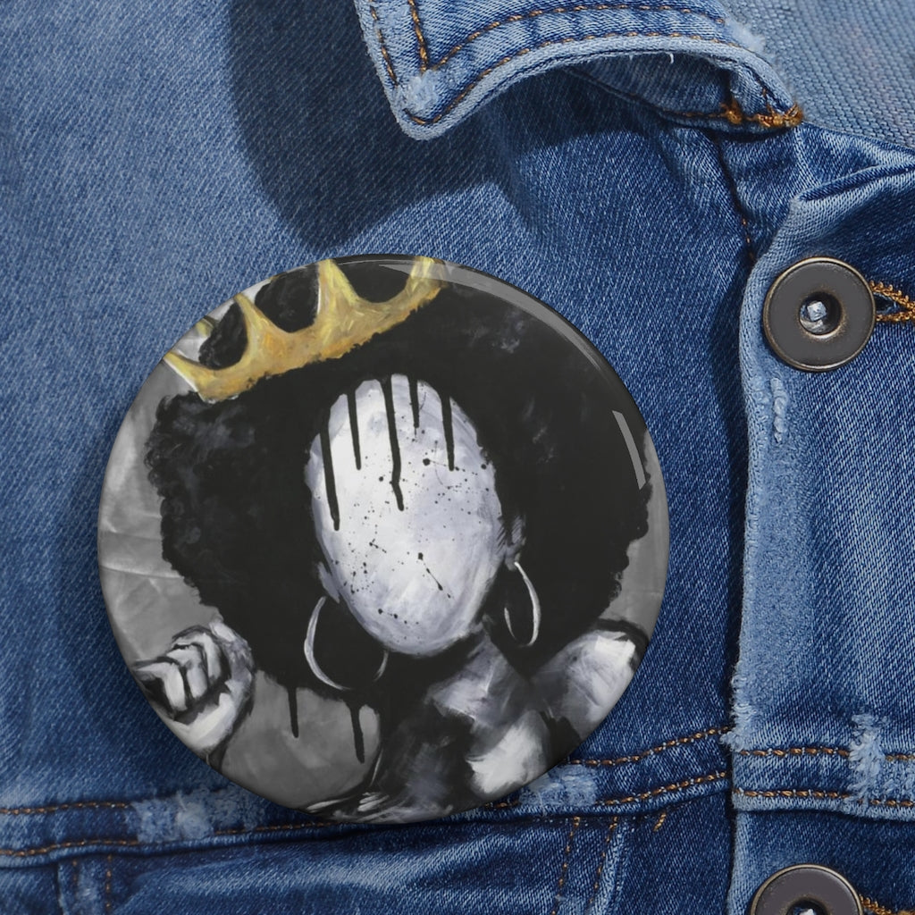 Naturally Queen Custom Pin Buttons