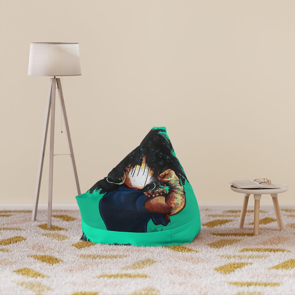 Naturally The Riveter TEAL Bean Bag Chair Cover