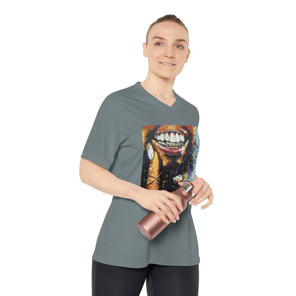 Naturally Black Love XI Women's Performance V-Neck T-Shirt