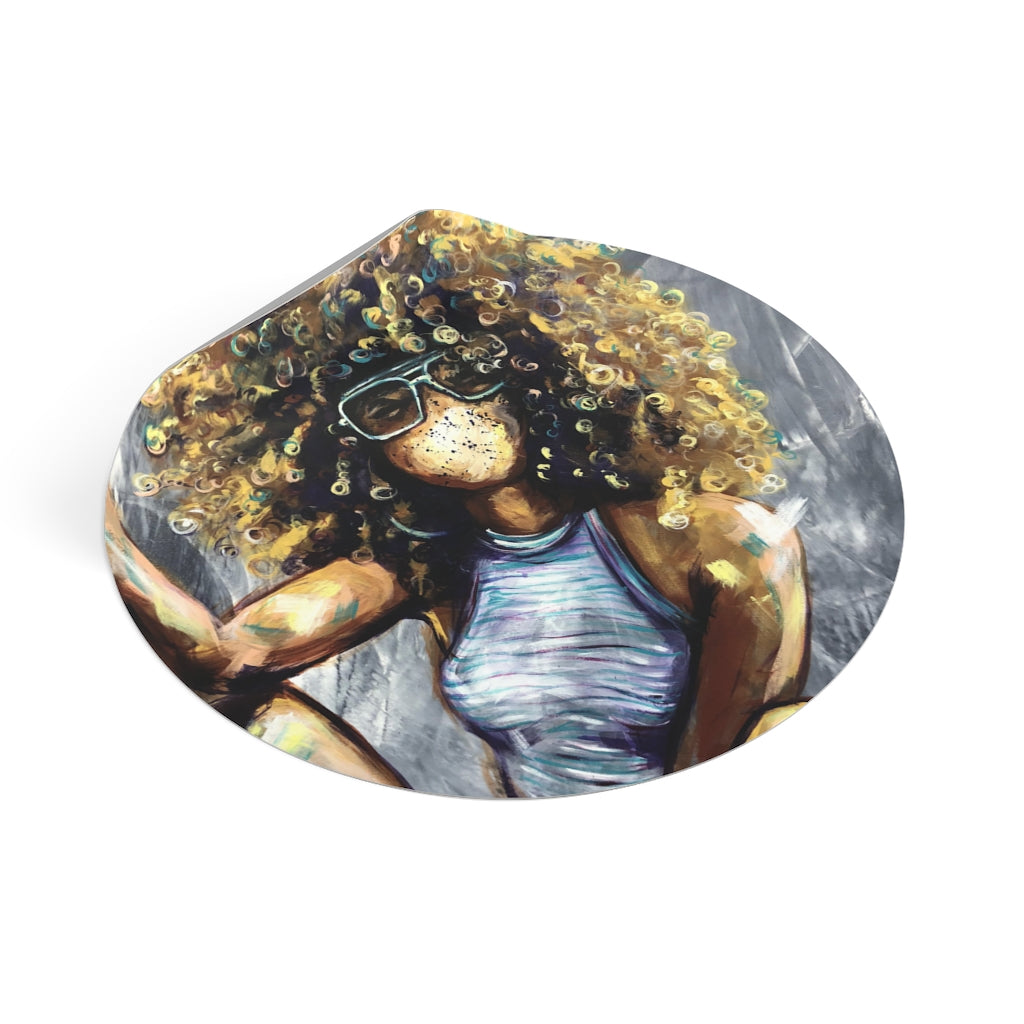 Naturally Nia Round Vinyl Stickers