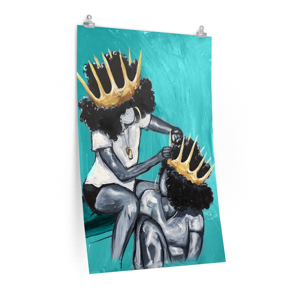 Naturally Queens TEAL Premium Matte vertical posters