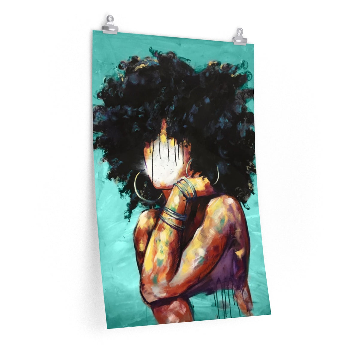 Naturally II TEAL Premium Matte vertical posters