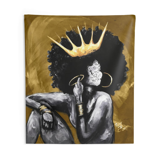Naturally Queen VI GOLD Indoor Wall Tapestries