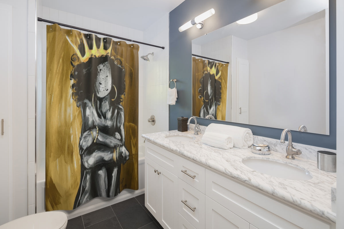 Naturally Queen IX GOLD Shower Curtains