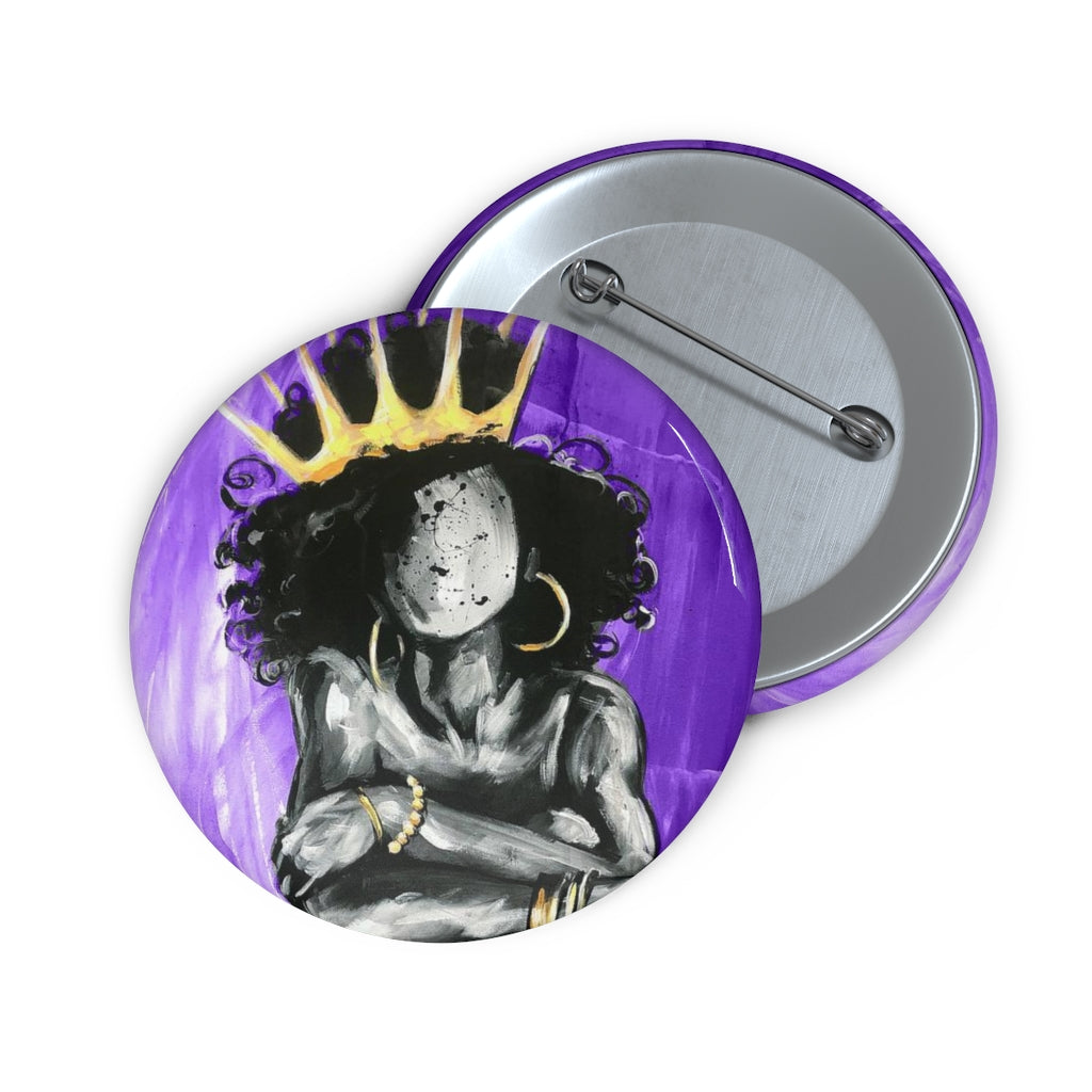 Naturally Queen IX PURPLE Custom Pin Buttons