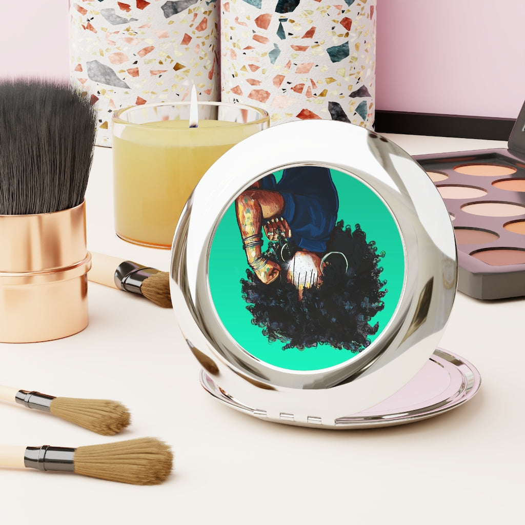 Naturally the Riveter TEAL Compact Travel Mirror