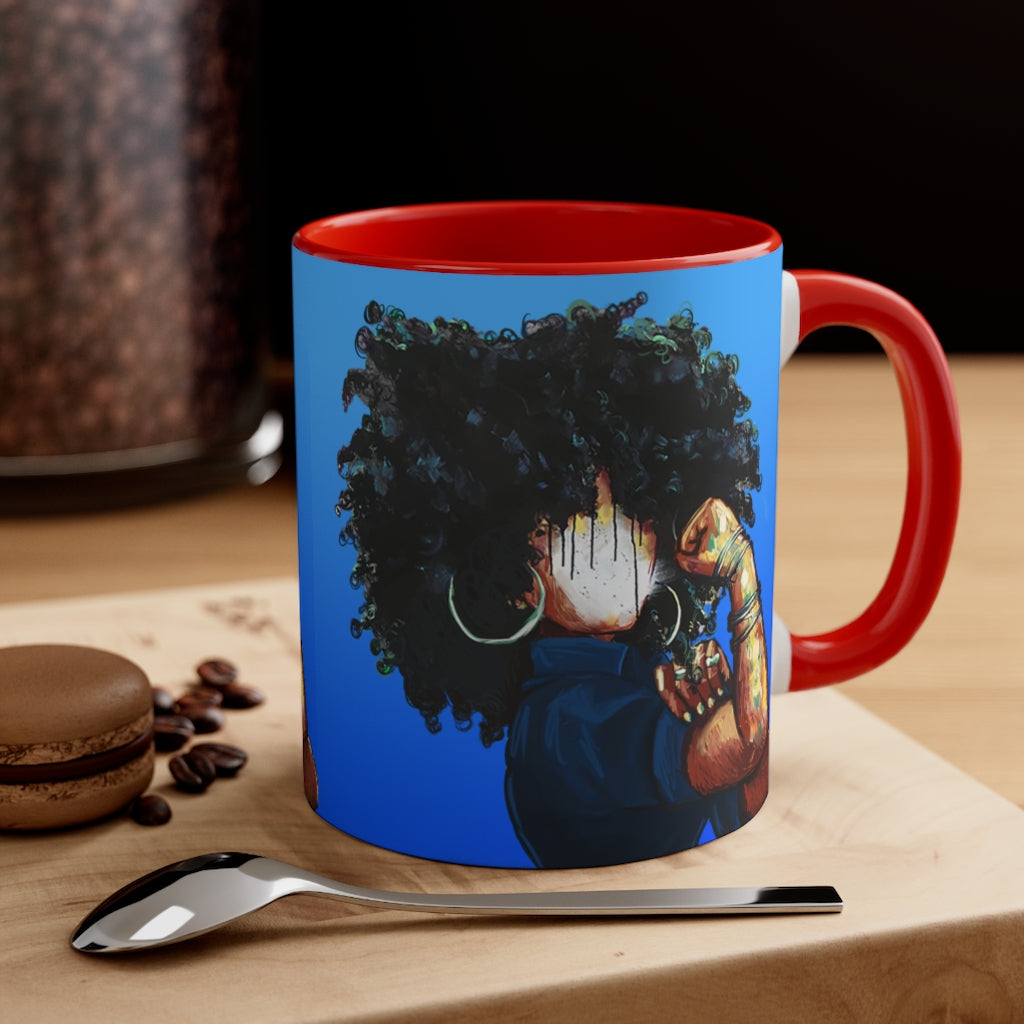 Naturally the Riveter BLUE Accent Coffee Mug, 11oz