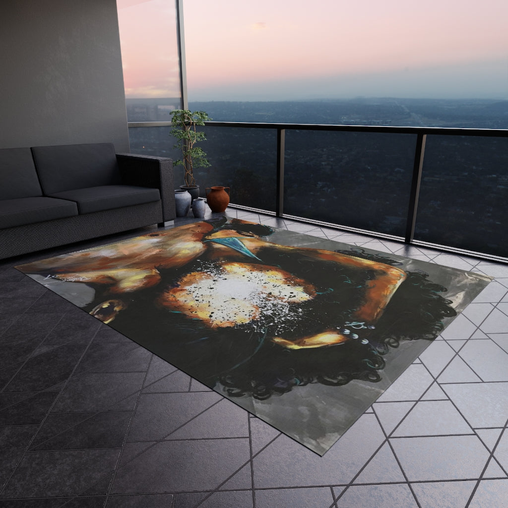 Naturally Black Love III Outdoor Rug